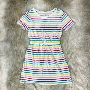 Small Gap Kids Multi-Colored Stiped Short Sleeve Dress